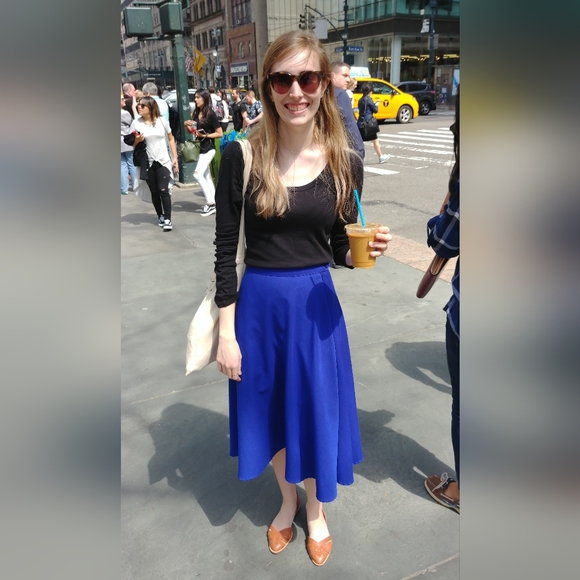 American Apparel royal blue midi skirt, size XS - Picture 8 of 8